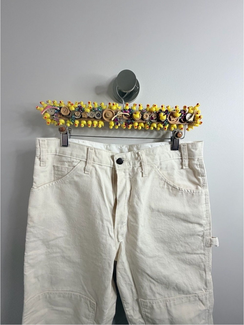 Dickies Men’s Cargo Pants in Off-White/Cream